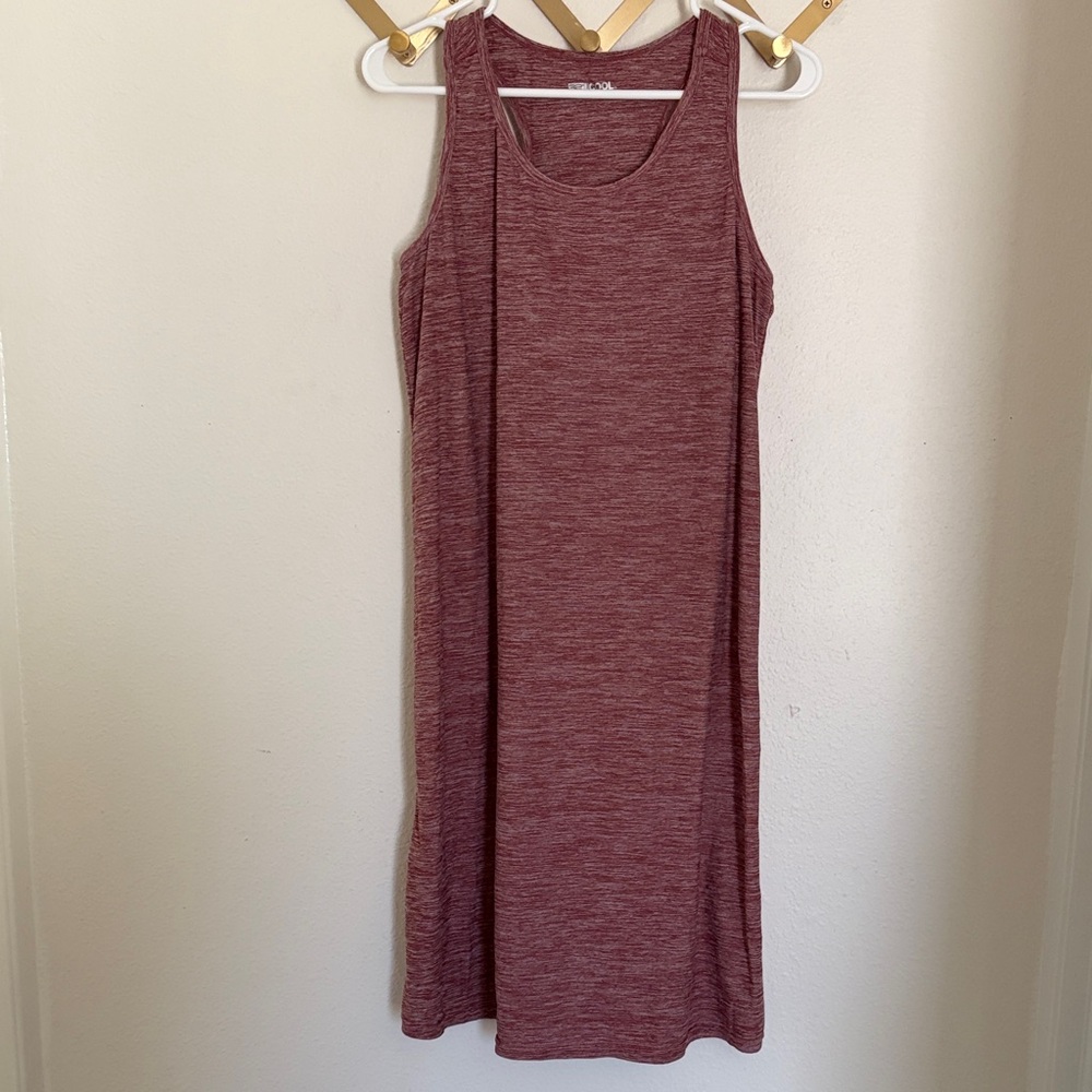 Sleeveless Heathered Wine Midi Dress